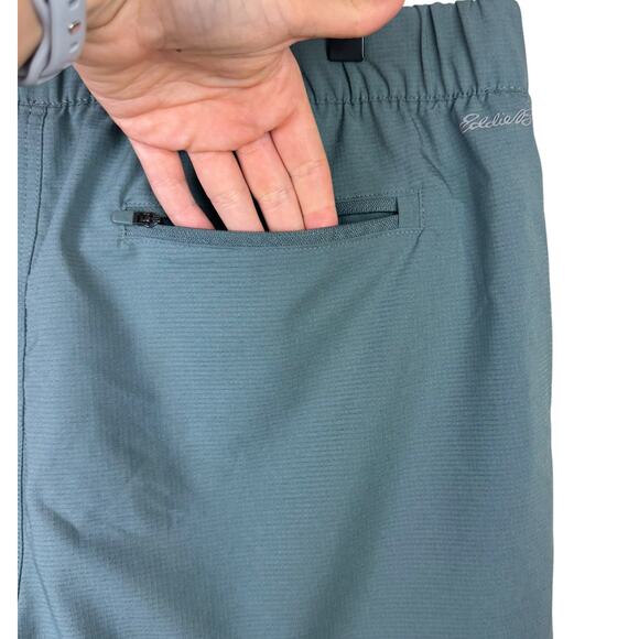 Eddie Bauer Gray Guide Ripstop Moisture Wicking Pull On Outdoor Athletic Shorts - Picture 4 of 7